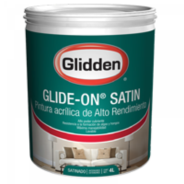 PINTURA LATEX GLIDE-ON GLIDDEN  SATIN BLANCO CUBETA