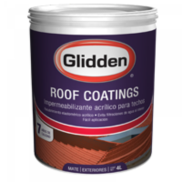 IMPERMEABILIZANTE ROOF COATING GLIDDEN ROJO CUBETA